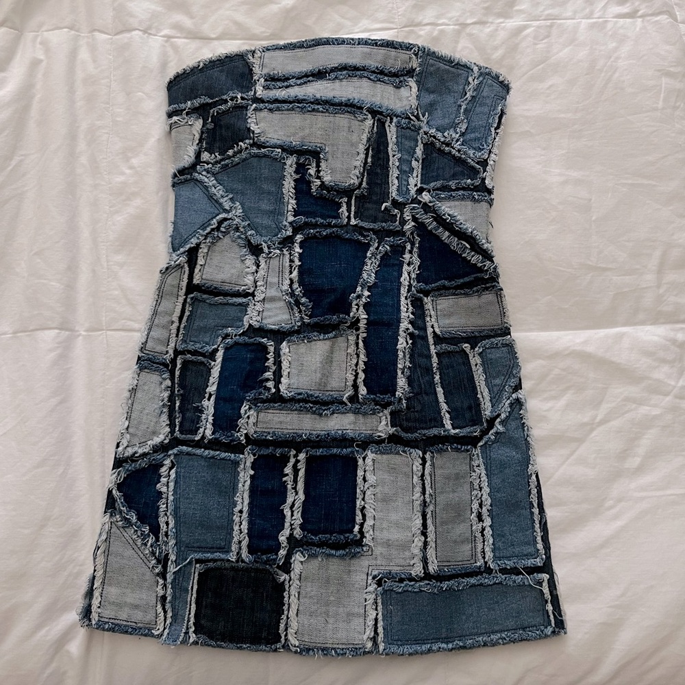 Mini denim dress